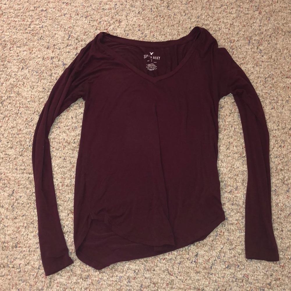 Long sleeve soft and sexy top